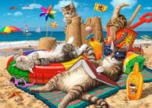 將圖片載入圖庫檢視器 cats on the beach diamond painting, cats on the beach diamond art by Create Love Share Australia